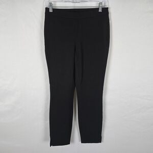 Nordstrom 1901 Dress Pants Women's 2 Black Flat Front High Rise Ankle NWT
